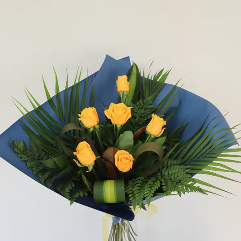 Yellow Rose Bouquet Bunches Bows Florist Shop 9 Albion Place Dunedin 9016 New Zealand